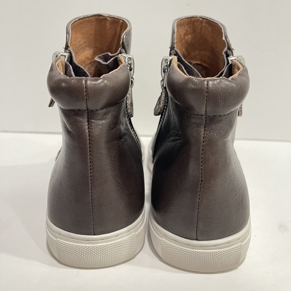 Gentle Souls Kenneth Cole Womens Carole Brown Gray Leather High Top Sneaker Shoe - Picture 2 of 13